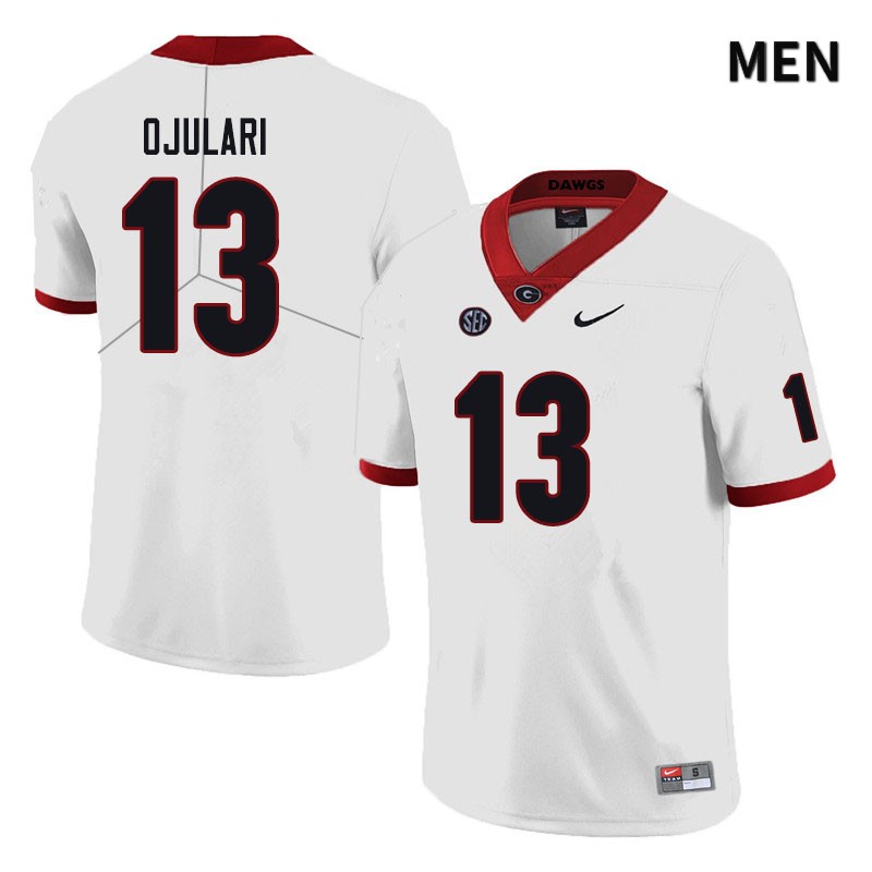 Georgia Bulldogs Men's Azeez Ojulari #13 Black Stitched College UGA Football Jersey 23UK010GG